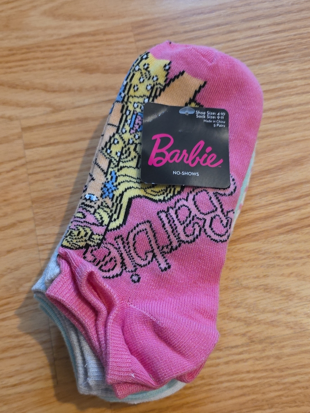 Barbie Pink No-Show Socks
